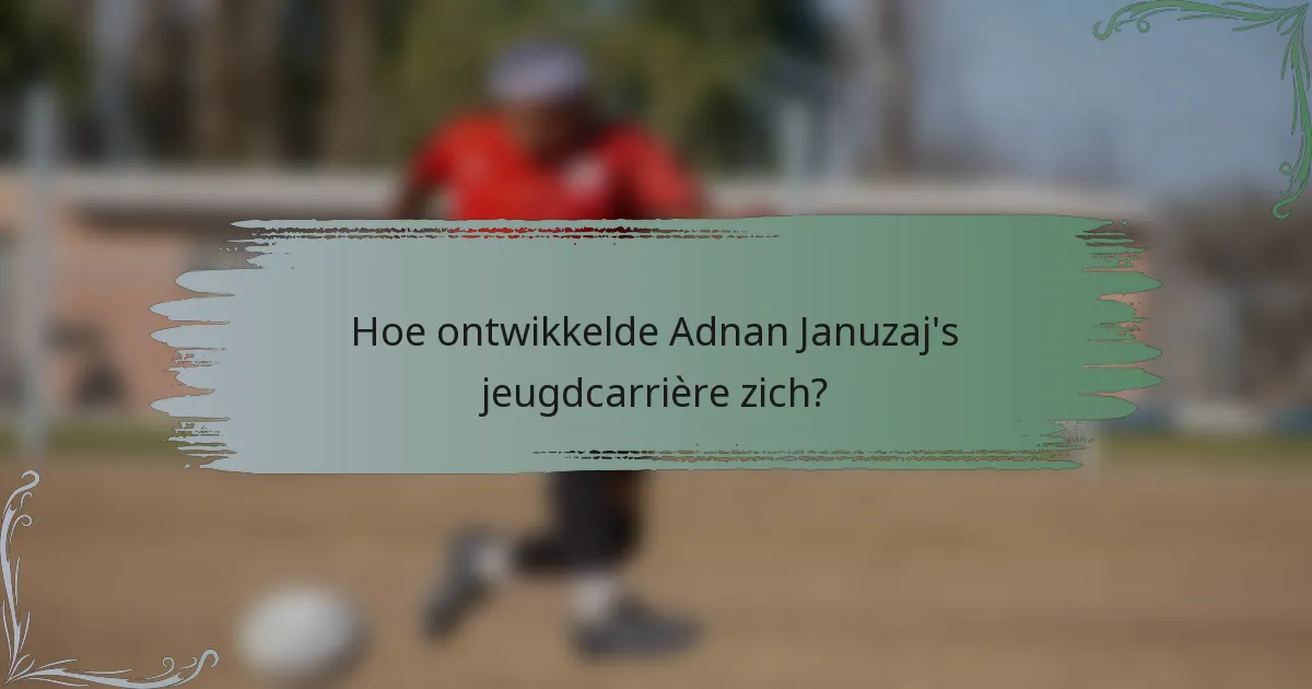 Hoe ontwikkelde Adnan Januzaj's jeugdcarrière zich?