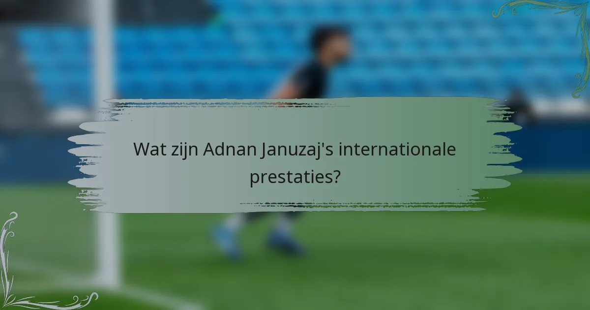 Wat zijn Adnan Januzaj's internationale prestaties?